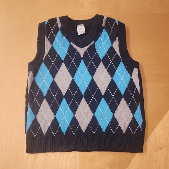 Carter's Other - Carters- Boys Argyle Sweater LVest - Blue and Gray. Size 4